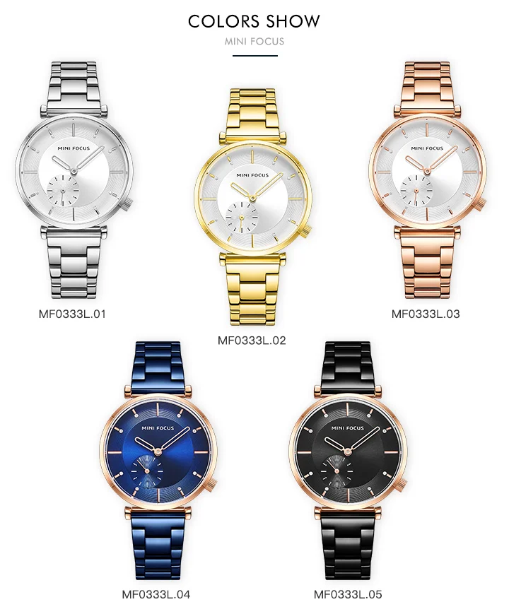 Luxury Rose Gold Women’s Business Watch – Waterproof Stainless Steel by MINI FOCUS