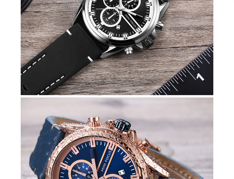 MINI FOCUS MF0130G Men's Quartz Chronograph Watch | Waterproof Business Watch Supplier