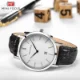 Mini Focus Men's Business Quartz Watch Black Leather