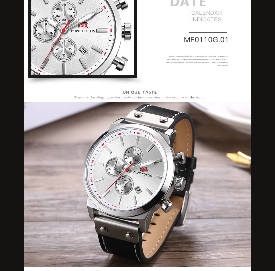 Mini Focus MF0110G Men’s Luxury Sports Quartz Watch | Chronograph & Waterproof | Factory Wholesale