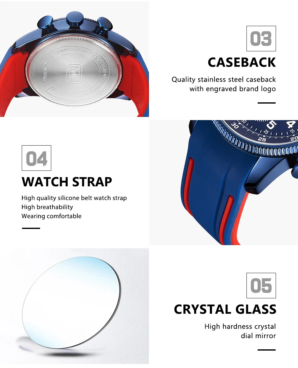 Mini Focus Luxury Silicone Sport Chronograph Men’s Quartz Watch | Waterproof Multifunction Business Wristwatch
