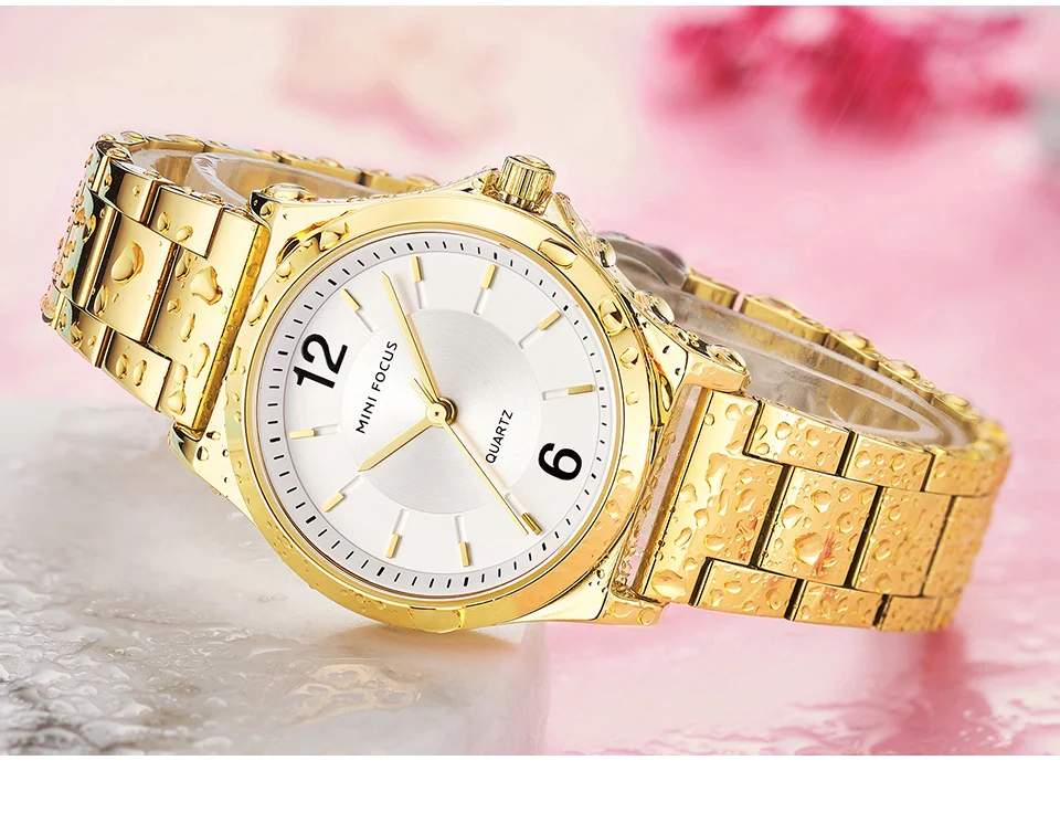 MINI FOCUS Elegant Guangzhou Female Quartz Watch Stylish Stainless Steel Band Waterproof Simple Casual Watch Supplier