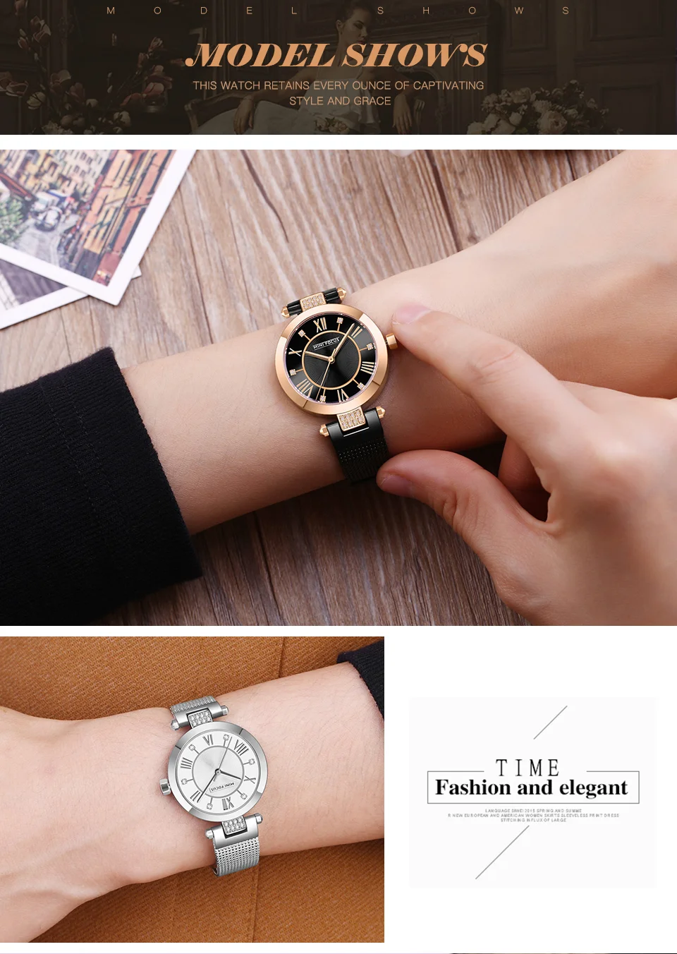 Mini Focus MF0215L Ladies Luxury Diamond Quartz Watch | Golden Mesh Strap | Waterproof Factory Wholesale
