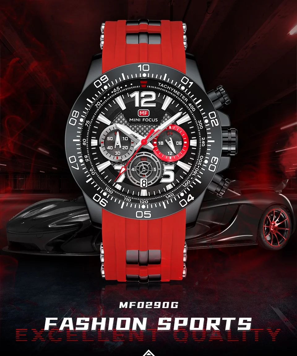Mini Focus Men’s Sports Chronograph Watch – Luminous, Waterproof, Factory Wholesale
