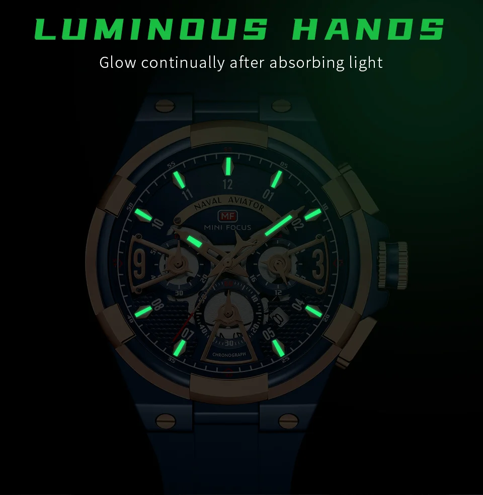 Men’s Quartz Chronograph Sport Watch with Luminous Display – Mini FocusWholesale Supplier