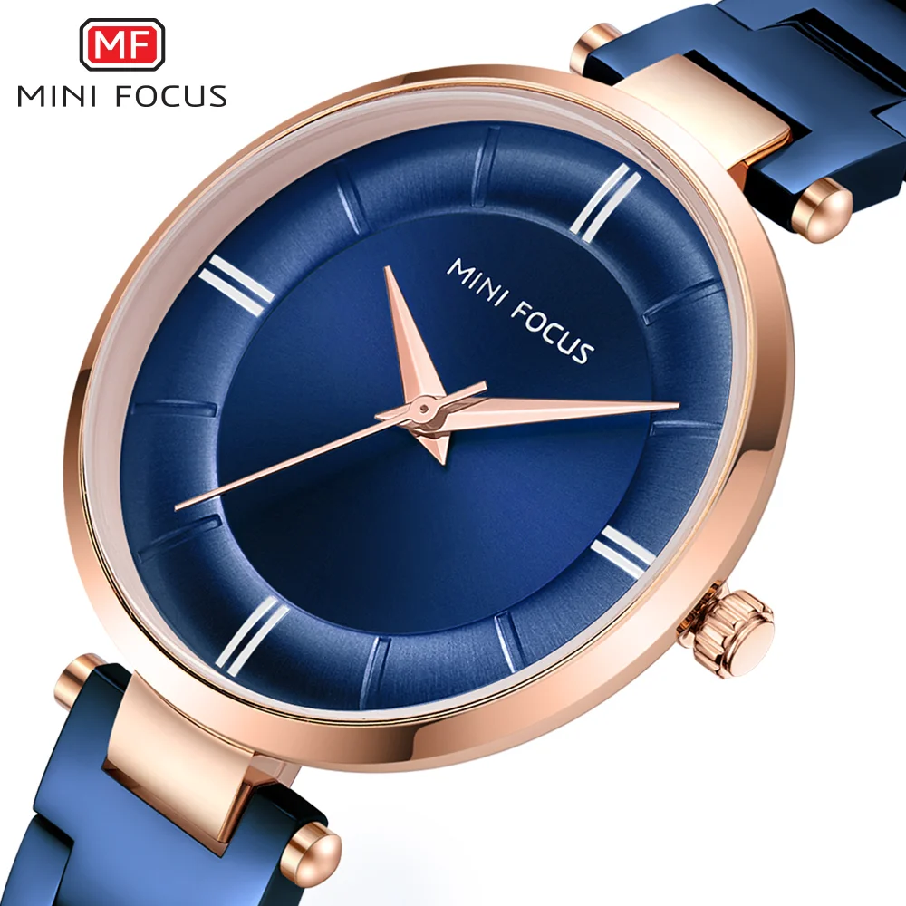 Mini Focus Women’s Trendy Quartz Watch Multi-Color Stainless