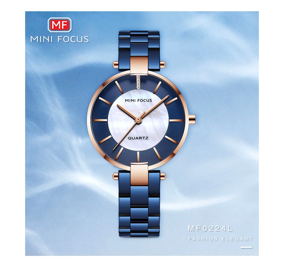 MINI FOCUS MF0224L Stylish Women’s Quartz Watch | Luxury Stainless Steel Band Cute Design Factory Wholesale