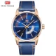 MINI FOCUS Men's Luxury Quartz Watch Genuine Leather