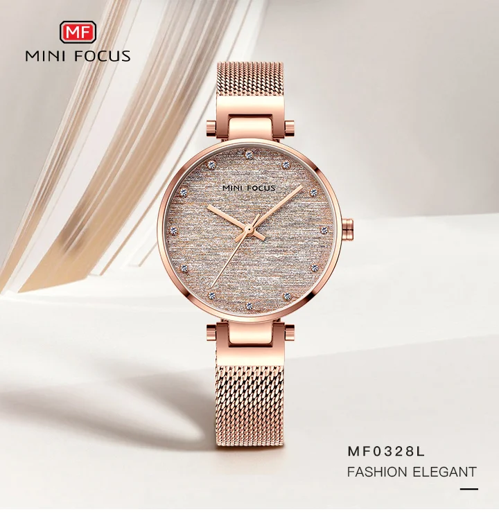 Timeless Elegance in Every Detail &ndash; MINI FOCUS Women's Mesh Stainless Steel Quartz Watch