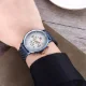 Mini Focus Men’s Blue Quartz Watch Ultra Thin Mesh Strap