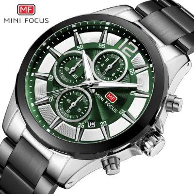 Mini Focus Men’s Stainless Steel Chronograph Watch