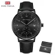 Fashionable Mini Focus Leather Strap Quartz Watch for Men 