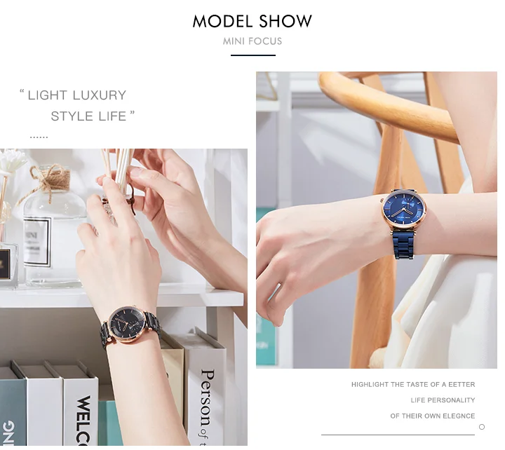 Luxury Rose Gold Women’s Business Watch – Waterproof Stainless Steel by MINI FOCUS