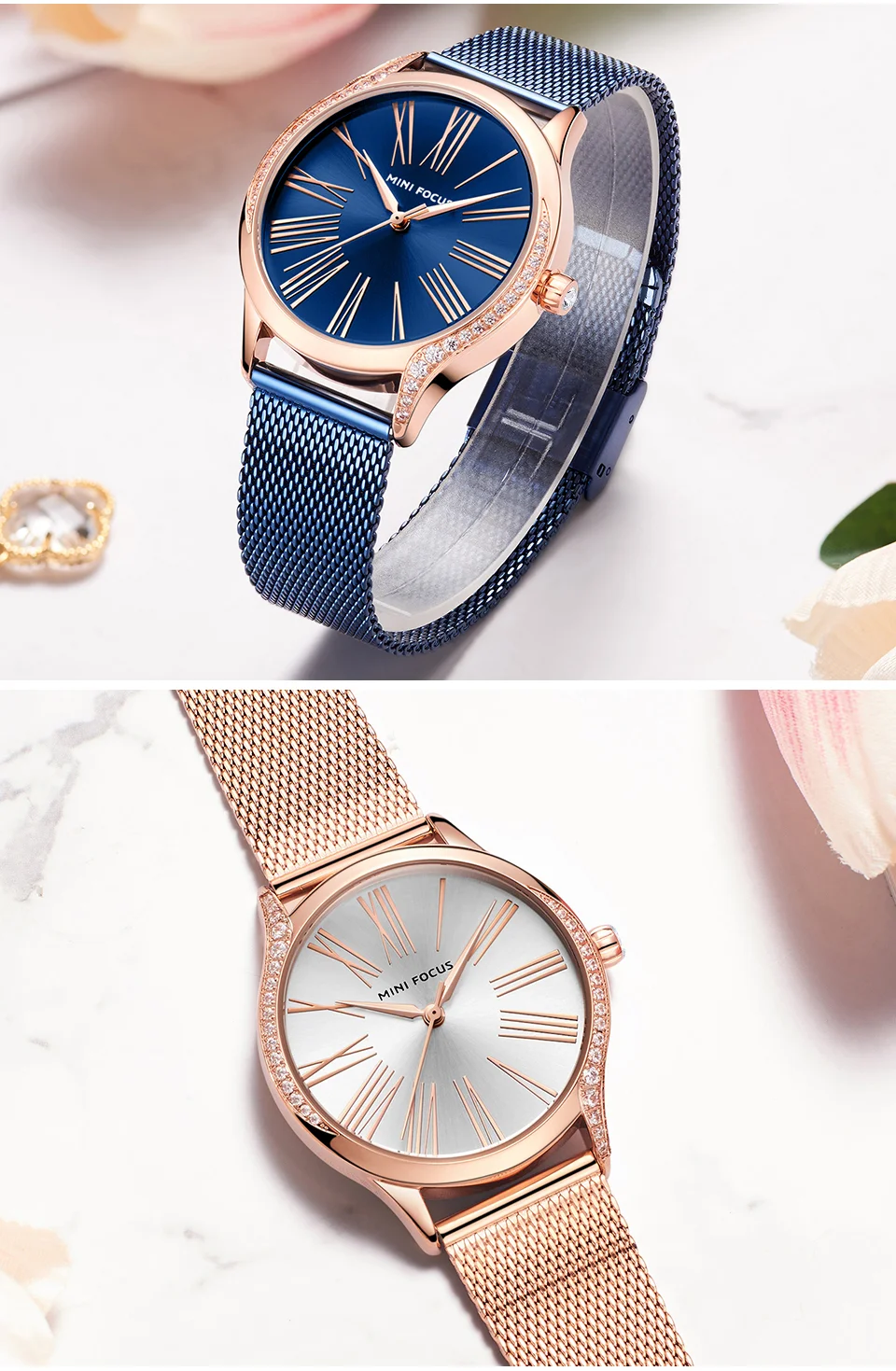 Mini Focus Luxury Women’s Quartz Watch | Factory Direct Sale Waterproof Leather Strap Wristwatch