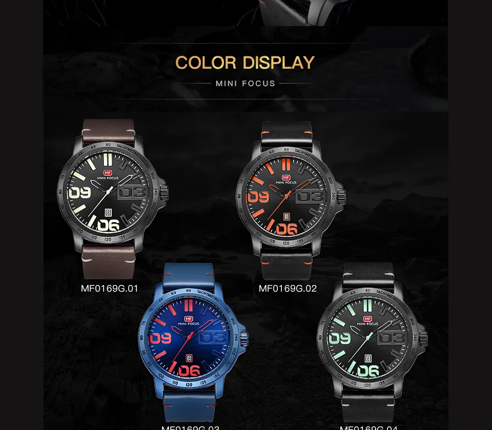 Mini Focus MF0169G Men’s Quartz Watch | Stylish Leather Band, Casual Design, Factory Direct Wholesale & Custom OEM