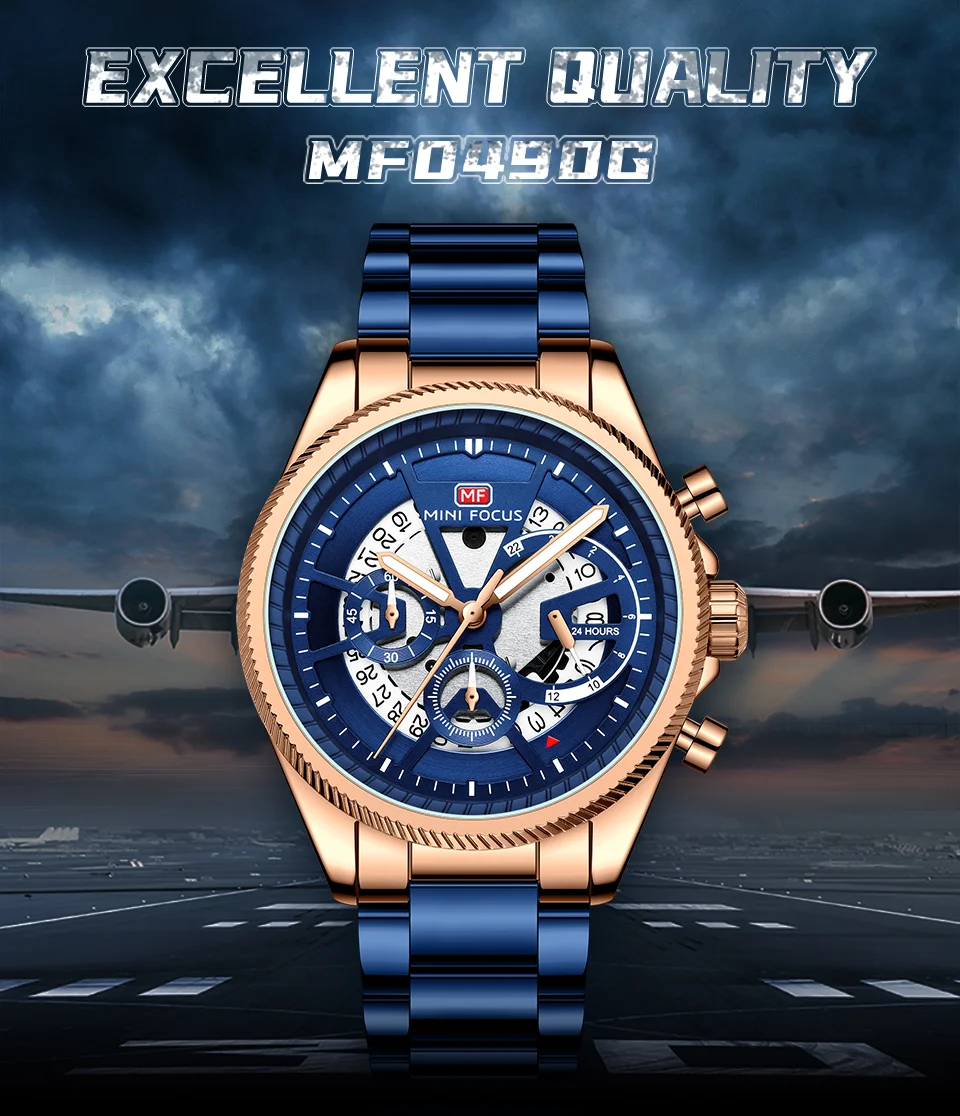 Mini Focus Business Waterproof Men's Quartz Watch with 24H Timing & Luminous Display – Stainless Steel Band 
