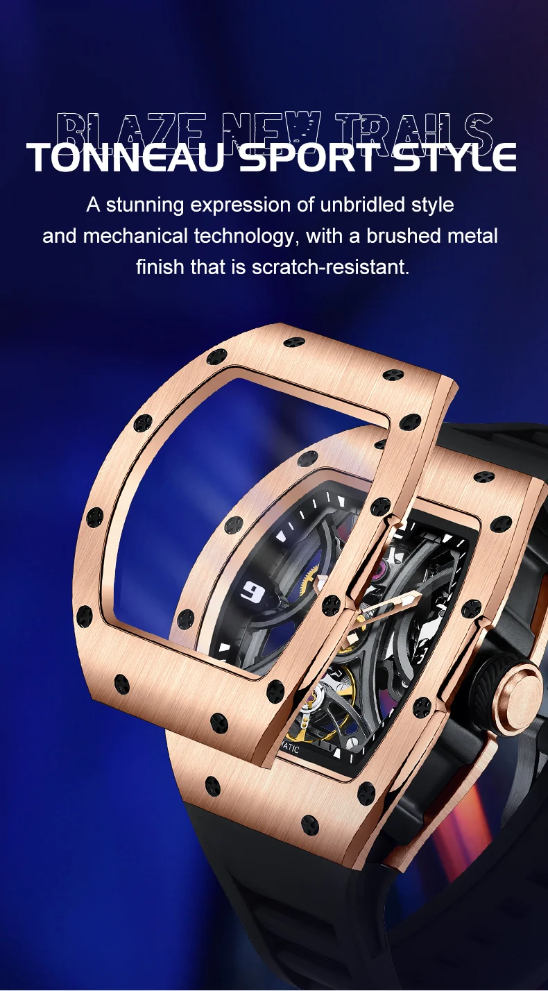Chance Luxury Carbon Fiber Automatic Tourbillon Watch for Men – Wholesale Mechanical Timepiece
