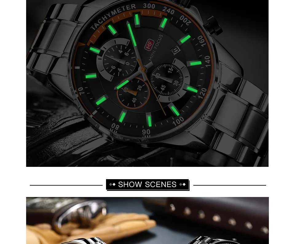 Mini Focus MF0218G Men’s Luxury Stainless Steel Quartz Watch | Silver | Factory Direct Wholesale