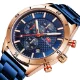 Mini Focus Blue Chronograph Watch for Men Stainless Steel