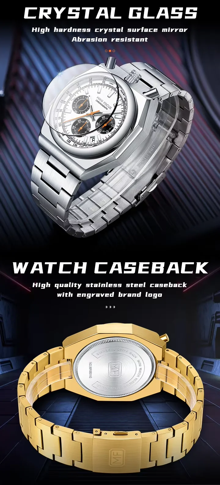 Wholesale MINI FOCUS MF0601G Men's Quartz Watch – Multifunction Waterproof Timepiece