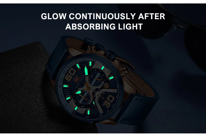 Genuine Leather Business Watch for Men – Chronograph Luminous Quartz by MINI FOCUS