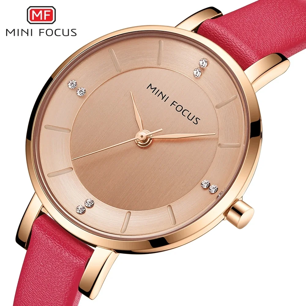 Mini Focus Luxury Leather Straps Women’s Watch Big Face