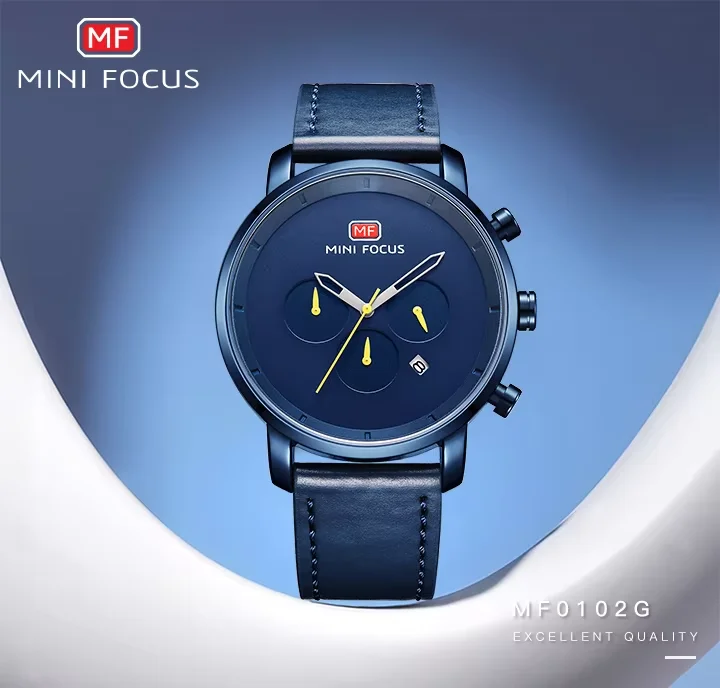 Mini Focus MF0102G Men’s Minimalist Quartz Watch | Genuine Leather | Factory Wholesale