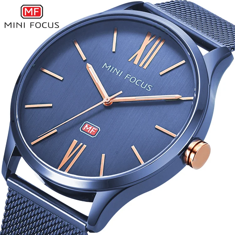 Mini Focus Men’s Ultra-Thin Quartz Watch Milan Strap