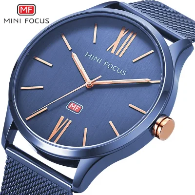 Mini Focus Men’s Ultra-Thin Quartz Watch Milan Strap