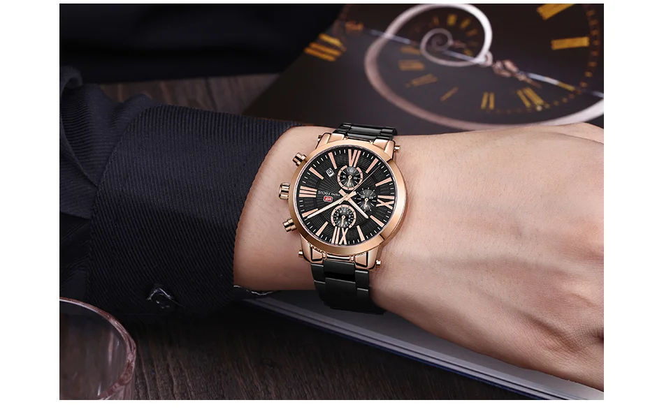 MINI FOCUS MF0219G Modern Luxury Men’s Sport Quartz Watch | Waterproof Stainless Steel Factory Wholesale