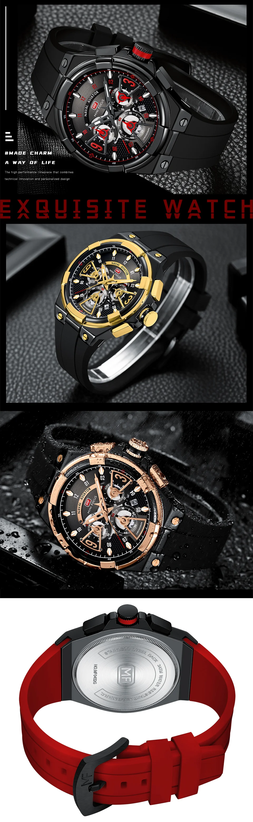 Men’s Quartz Chronograph Sport Watch with Luminous Display – Mini FocusWholesale Supplier