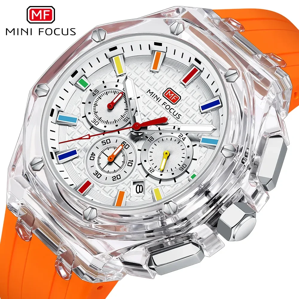 MINI FOCUS Men's Sports Watch Cool Design, Waterproof