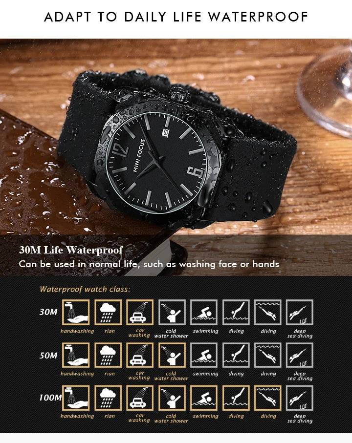 MINI FOCUS MF0248G Simplicity Watch | Trendy Waterproof Luminous Quartz Watch for Men