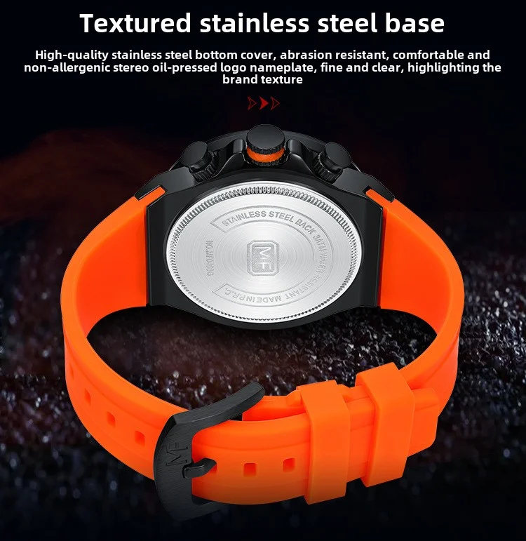 Mini Focus 0468G Men's Sports Watch | Waterproof Carbon Fiber Luxury Quartz Timepiece