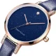 MINI FOCUS Women’s Luxury Quartz Watch Blue Leather Strap
