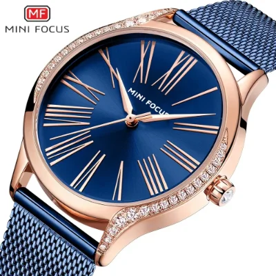 Luxury Women’s Quartz Watch Waterproof Leather Strap MINI