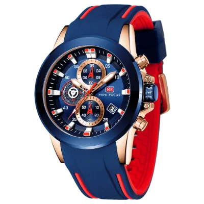 Mini Focus Sports Quartz Watch | Blue Chronograph with