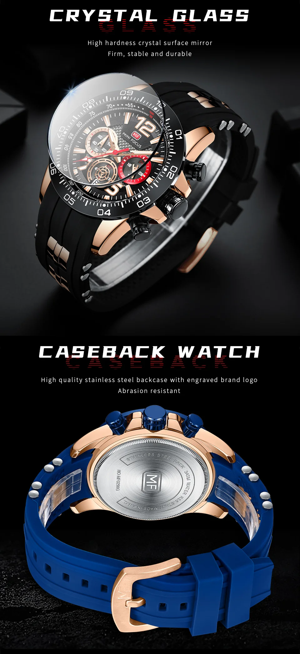 Mini Focus Men’s Sports Chronograph Watch – Luminous, Waterproof, Factory Wholesale