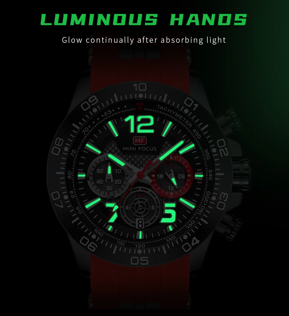 Mini Focus Men’s Sports Chronograph Watch – Luminous, Waterproof, Factory Wholesale