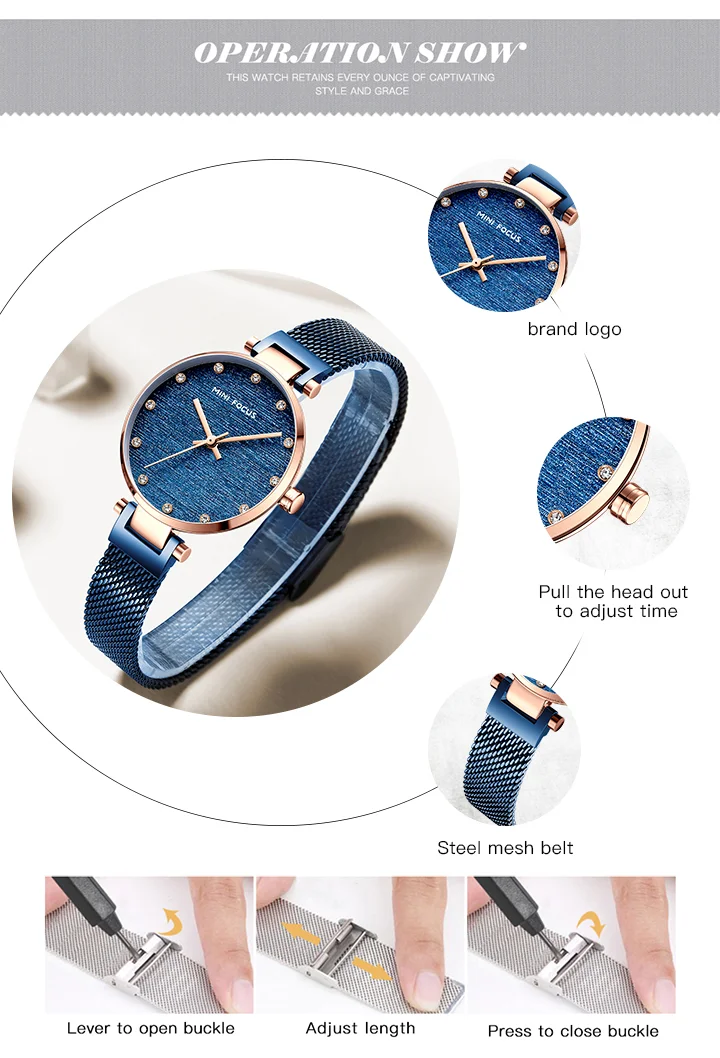 Timeless Elegance in Every Detail &ndash; MINI FOCUS Women's Mesh Stainless Steel Quartz Watch