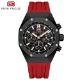 Sport Chronograph Quartz Watch for Men Waterproof Silicone