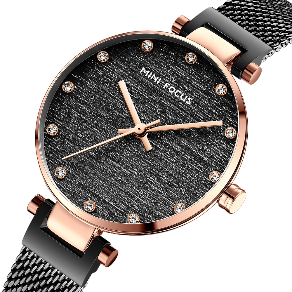 Elegant Quartz Watch for Women Stainless Steel Mesh MINI