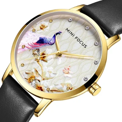 Leather Quartz Watch for Women Elegant Style MINI FOCUS