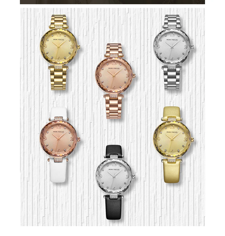 Mini Focus MF0038L Ladies Quartz Watch | Sapphire Crystal Glass | Leather & Steel Strap Options | Factory Direct