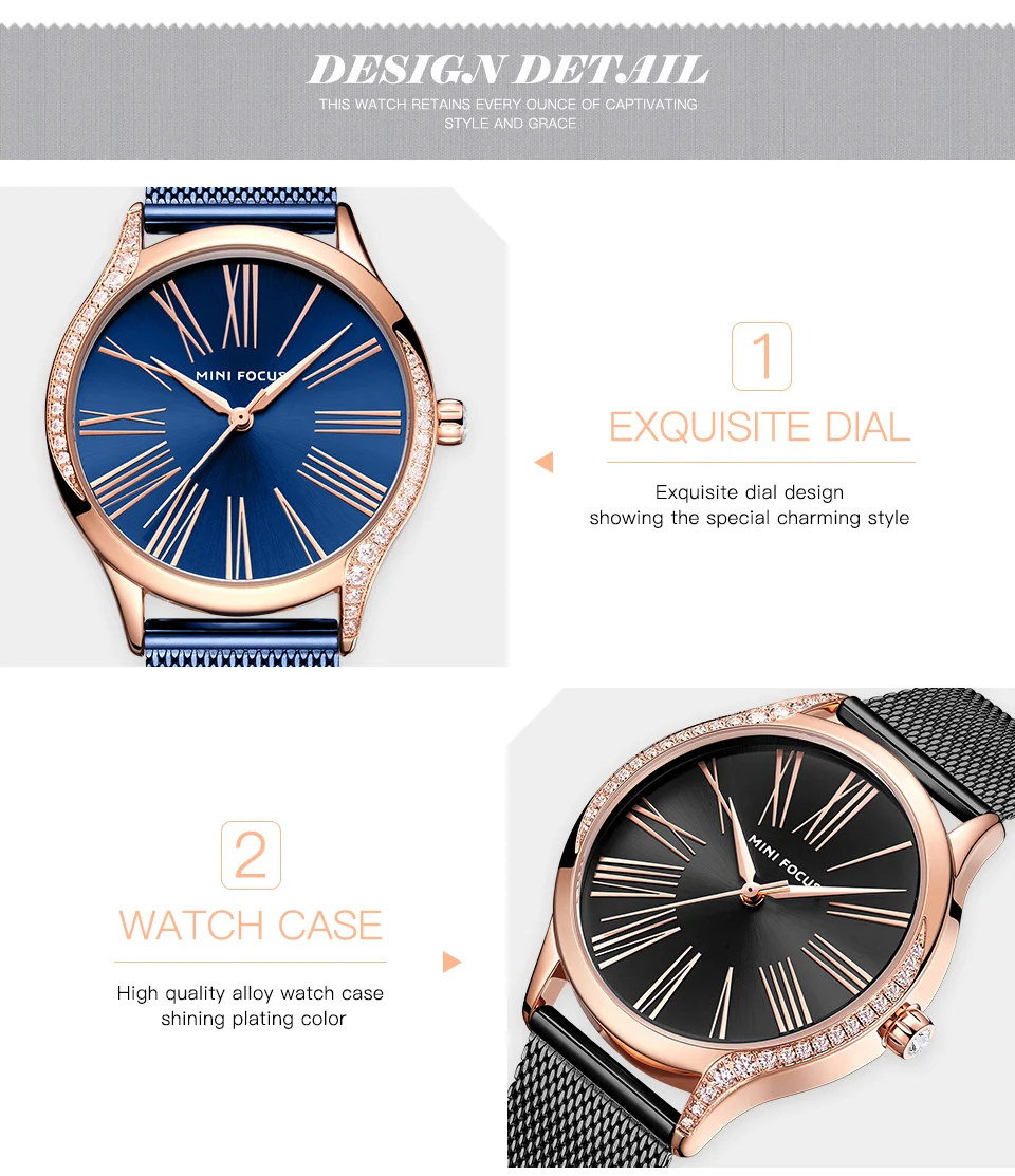 Mini Focus Luxury Women’s Quartz Watch | Factory Direct Sale Waterproof Leather Strap Wristwatch