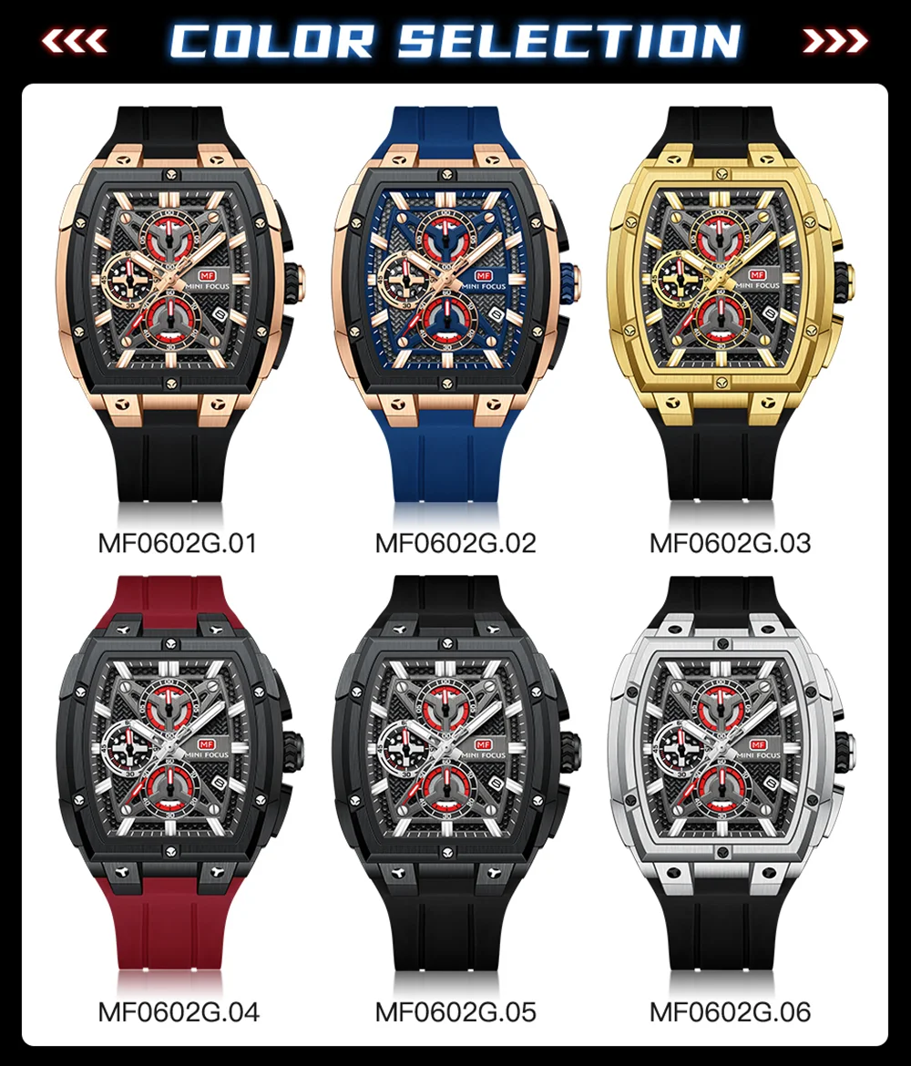 MINI FOCUS MF0602G Quartz Watch 42.5mm