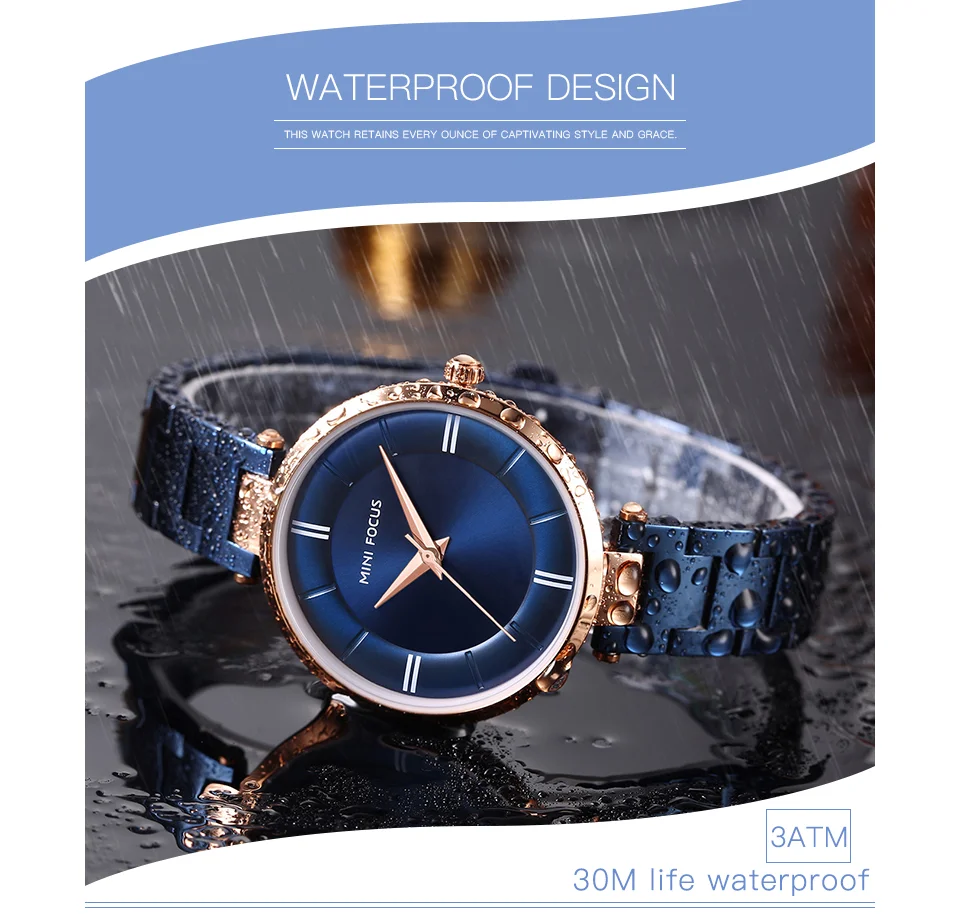 Mini Focus MF0235L Women’s Trendy Quartz Watch | Multi-Color Stainless Steel Strap | Ready to Ship OEM Factory