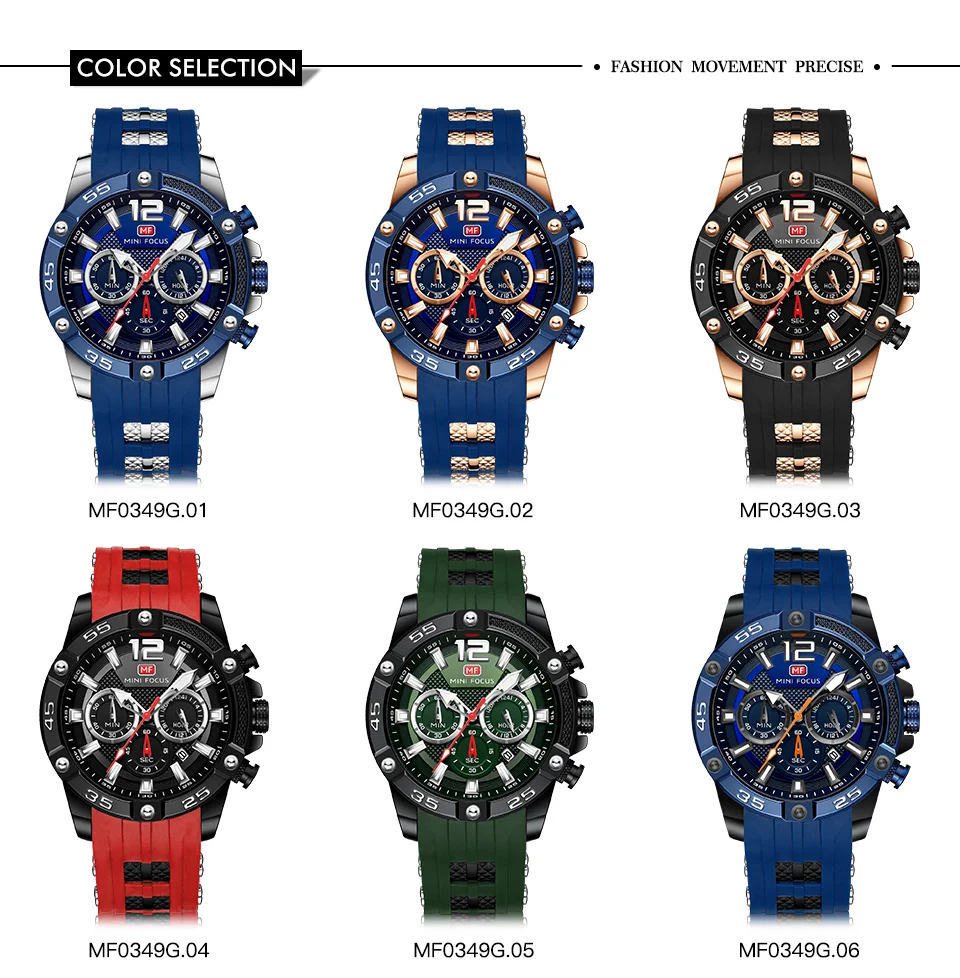 Mini Focus MF0349G Men's Chronograph Watch | Fashion Quartz Timepiece for B2B Wholesale