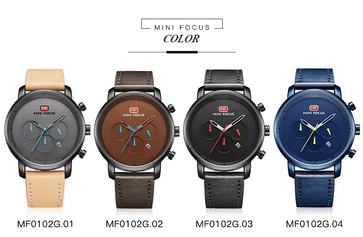 Mini Focus MF0102G Men’s Minimalist Quartz Watch | Genuine Leather | Factory Wholesale