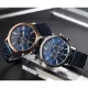 Mini Focus Men’s Business Quartz Watch Stainless Steel Mesh